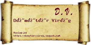 Dömötör Virág névjegykártya