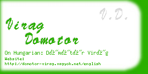 virag domotor business card